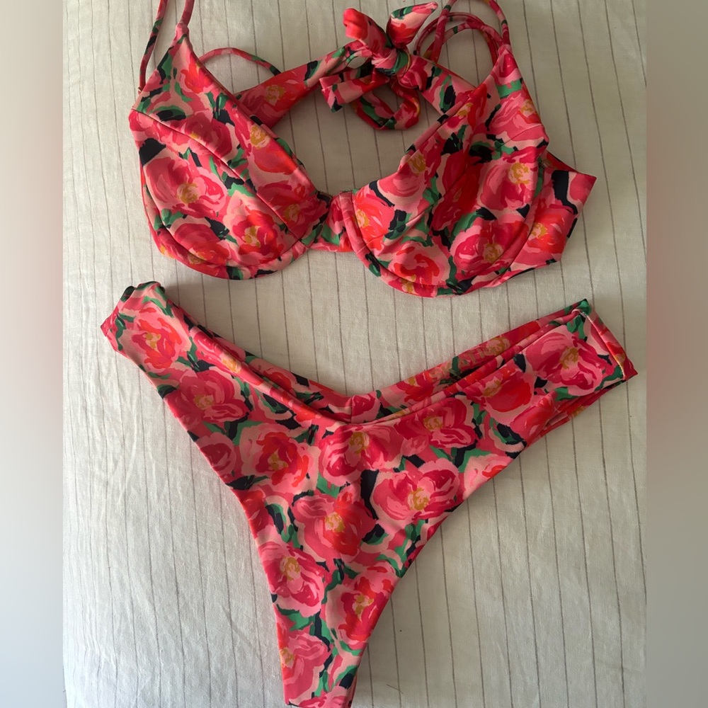 Skatie Floral Bikini Worn Once
